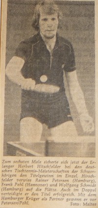 Pressebericht Herbert Hirschfelder, Schwerhörigenmeister 1982